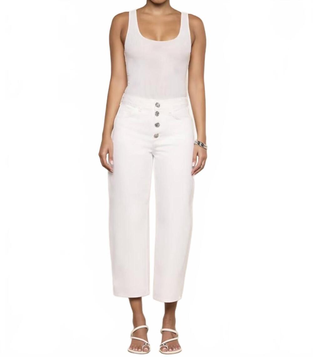 NEW L'AGENCE liora high rise stovepipe jeans in blanc